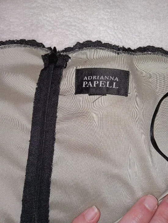 Adrianna Papell Black V Neck Lace Sheath Dress NWT Size 10 Cocktail Party Formal - Picture 14 of 14